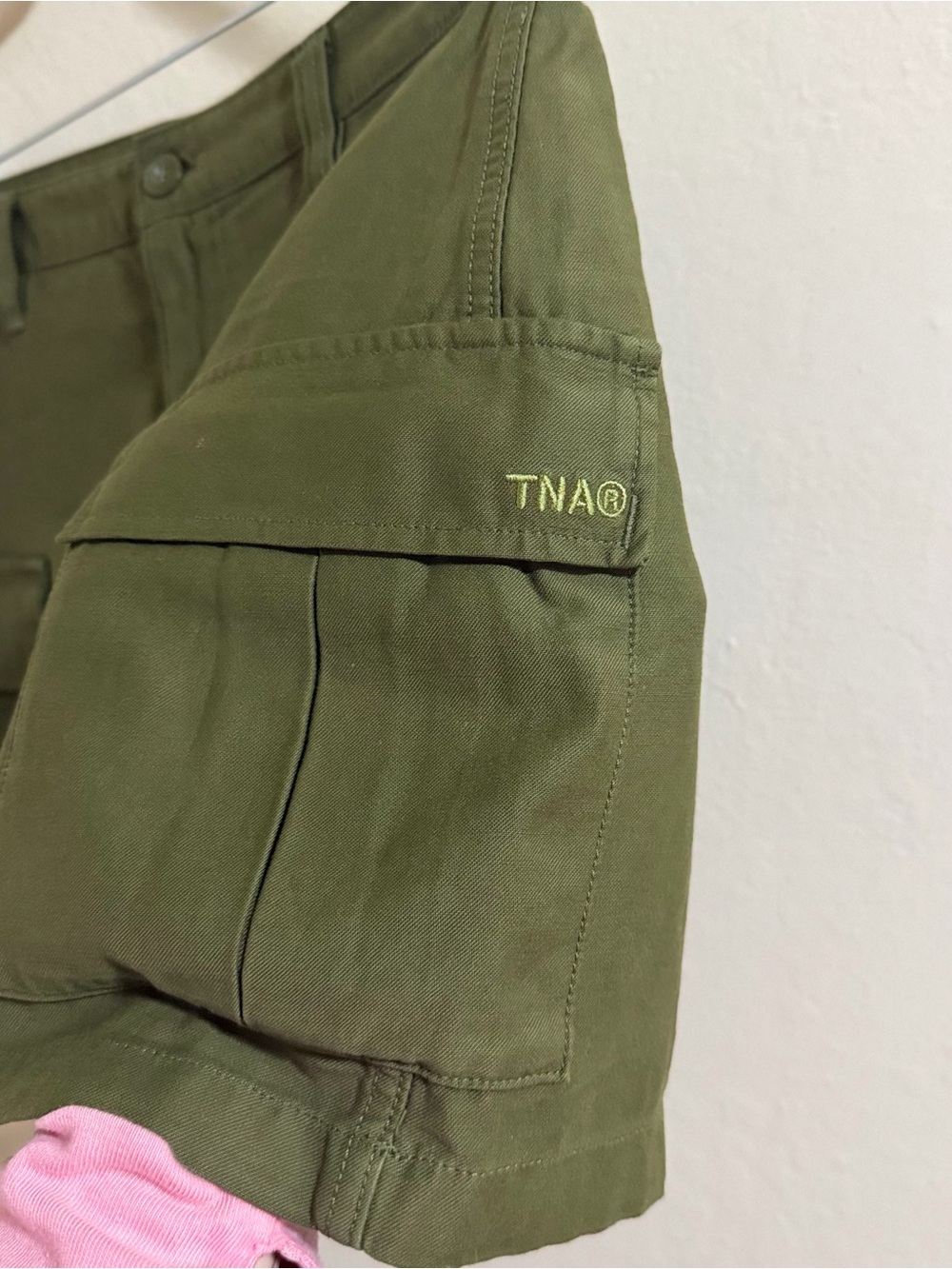 Aritzia Tna Supply Cargo Mini cotton Skirt Olive Green Utility Gorpcore Y2K 8 - Picture 7 of 14